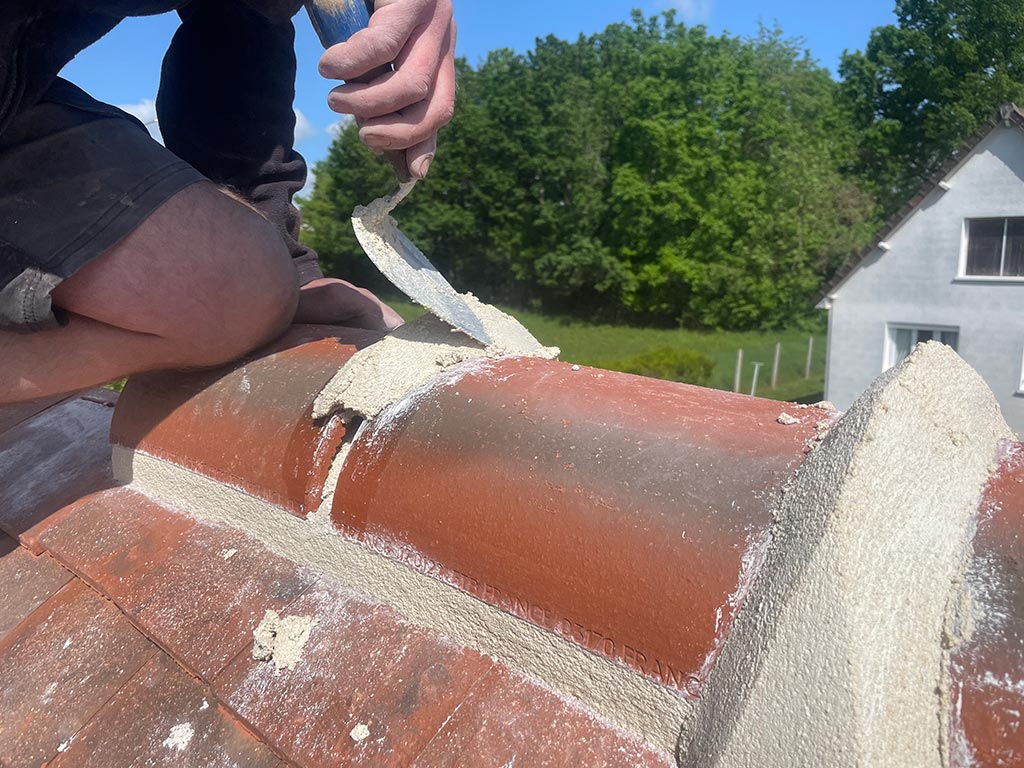 Réparation d'un pignon de toiture